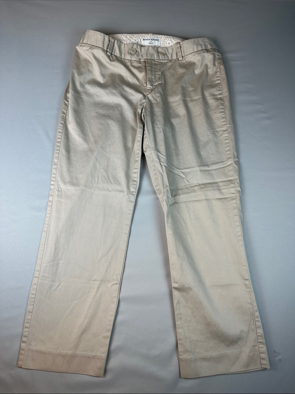 Banana Republic Ryan Fit Pants Khaki Chinos Size 6 Light Cream